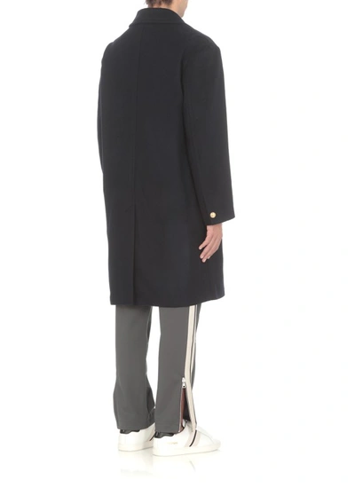 Shop Palm Angels Virgin Wool And Cashmere Coat In Black