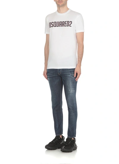 Shop Dsquared2 Surfer Gang Rave Slouch T-shirt In White