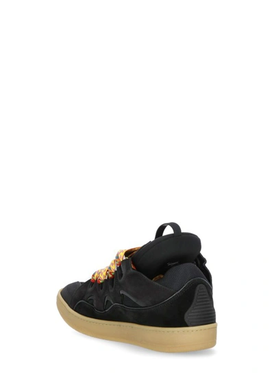 Shop Lanvin Black Curb Sneakers