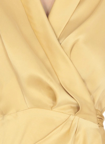 Shop Zimmermann Silk Dress In Yellow