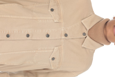 Shop Palm Angels Jeans Jacket In Neutrals