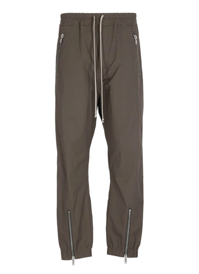 Shop Rick Owens Cotton Trousers In Grey