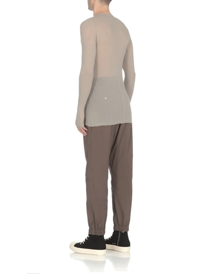 Shop Rick Owens Cotton Trousers In Grey
