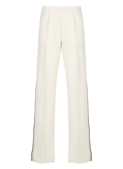 Shop Palm Angels Cotton Pants In White
