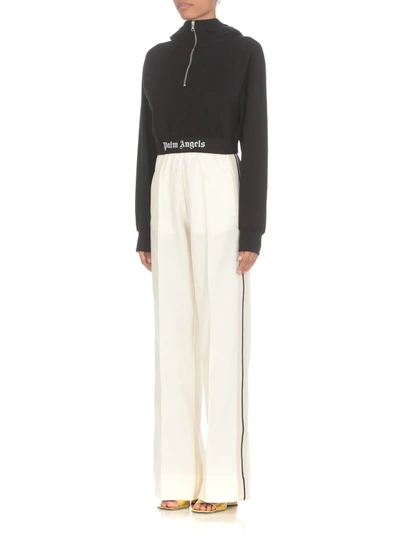 Shop Palm Angels Cotton Pants In White