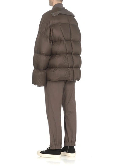 Shop Rick Owens Padded And Quilted Down Jacket In Grey