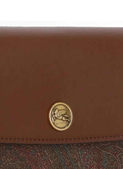 Shop Etro Essential Shoulder Bag In Brown
