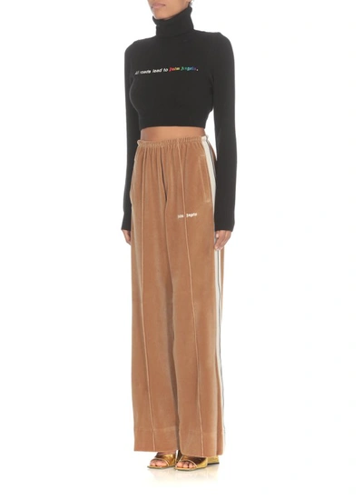 Shop Palm Angels All Roads Cropped Sweater In Black