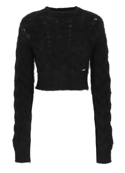 Shop Dsquared2 3d Cable Sweater In Black