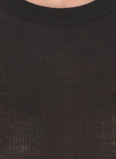 Shop Rick Owens Ribbed T-shirt In Black