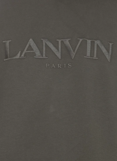 Shop Lanvin Sweatshirt With Logo In Green