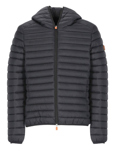 Shop Save The Duck Zip Up Padded Jacket In Black