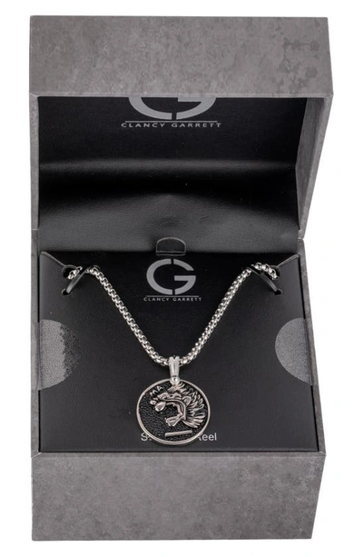 Shop Clancy Garrett Lion Head Pendant Necklace In Silver