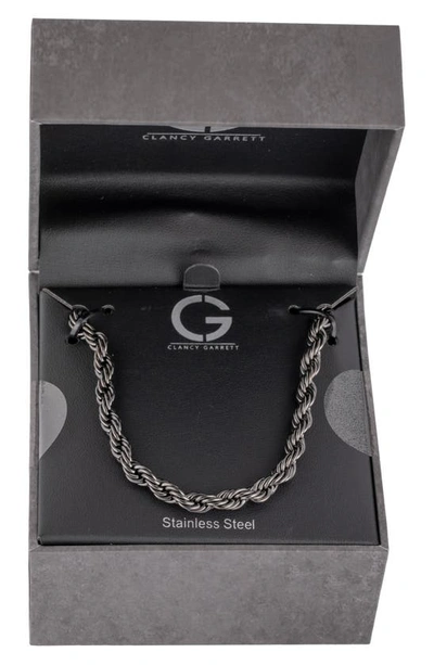 Shop Clancy Garrett Rope Chain Necklace In Black