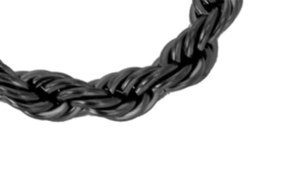 Shop Clancy Garrett Rope Chain Necklace In Black