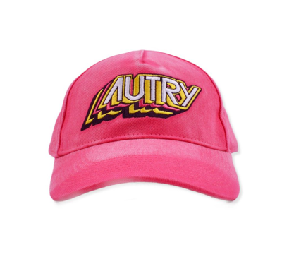 Shop Autry Logo Embroidered Baseball Cap In Pink