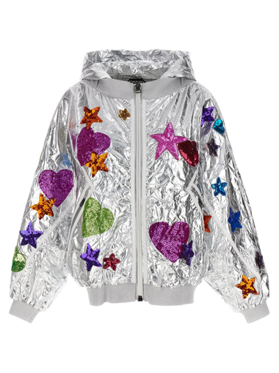 Shop Tom Ford Star Patch Hooded Jacket In Multi