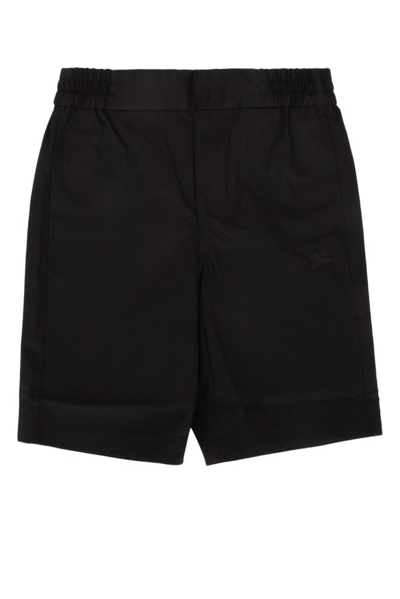 Shop Burberry Kids Ekd Embroidered Shorts In Black
