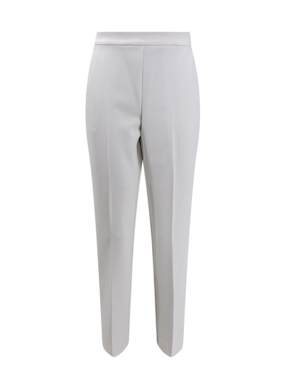 Shop Pinko Slim Fit Crepe Trousers In White