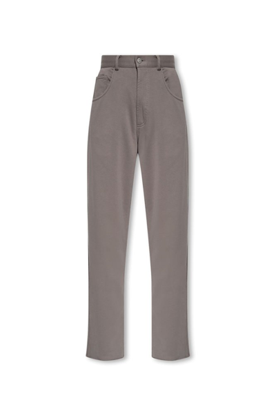 Shop Mm6 Maison Margiela Straight Leg Sweatpants In Grey