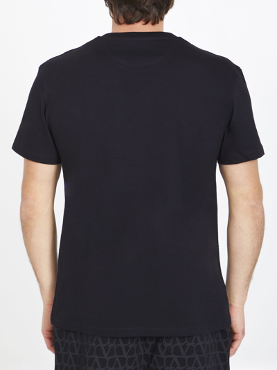 Shop Valentino Vlogo Tshirt In Black
