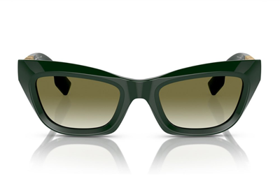 Shop Burberry Eyewear Cat In Green