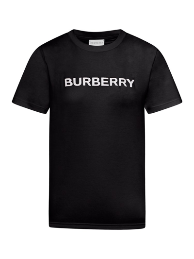 Shop Burberry Logo Printed Crewneck T In Black