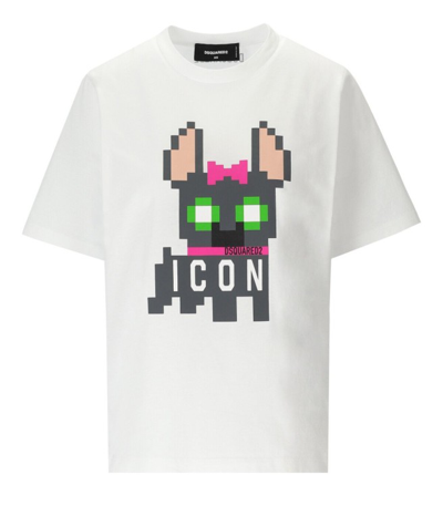 Shop Dsquared2 Icon Hilde Easy White T-shirt