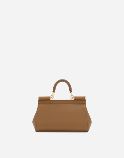 Dolce & Gabbana Small Sicily Handbag In Brown