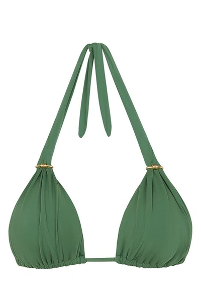 Vix Swimwear Bia Bikini Top In Green