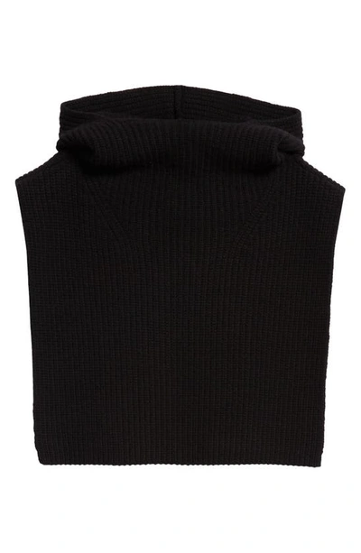 Shop Totême Rib Wool & Cashmere Hooded Bib In Black