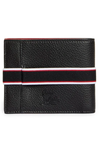 Shop Christian Louboutin F.a.v Fique A Vontade Calfskin Bifold Wallet In Black/ Multi/ Gun Metal