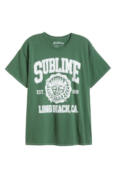 Shop Merch Traffic Sublime Long Beach Graphic T-shirt In Sage Pigment Dye