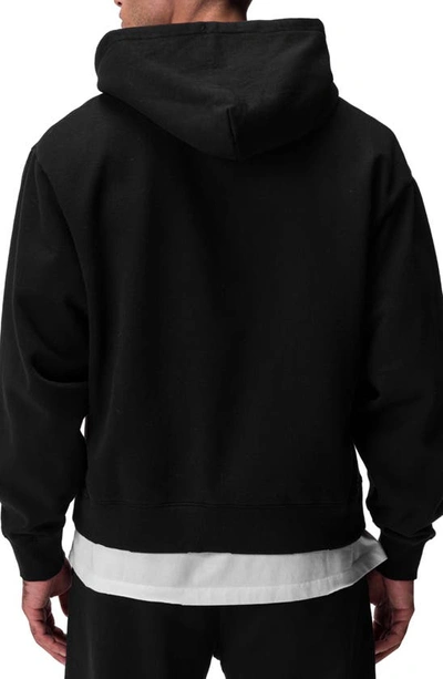 Shop Asrv Tech Essential Distressed Zip Hoodie In Black