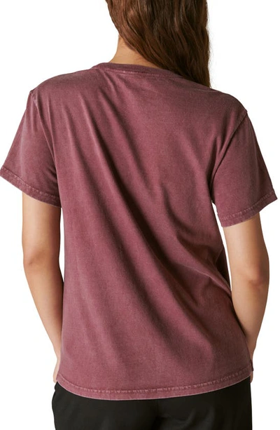 Shop Lucky Brand Butterfly Studs Graphic T-shirt In Maroon Banner