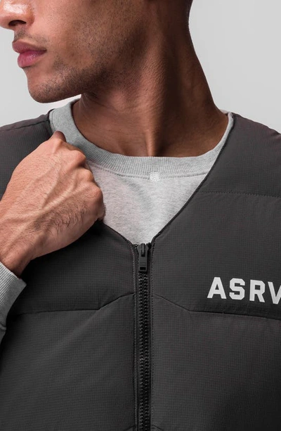 Shop Asrv Water Resistant Down Puffer Vest In Space Grey