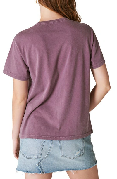 Shop Lucky Brand Harmony Hamsa Graphic T-shirt In Berry Conserve