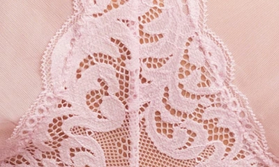 Oh La La Cheri Women's 2-piece Hannah Sheer Lace Lingerie Set In Pink Tulle