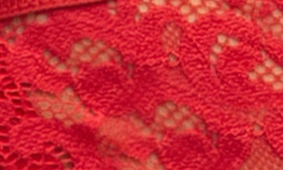 Shop Oh La La Cheri Cherry Strappy Lace Underwire Bra & Tanga Set In Red
