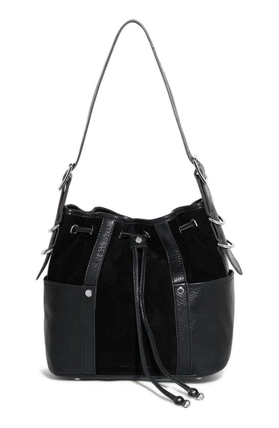 Shop Aimee Kestenberg About Town Leather & Suede Bucket Bag In Black