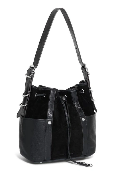 Shop Aimee Kestenberg About Town Leather & Suede Bucket Bag In Black