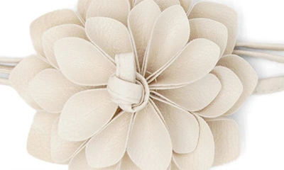 Shop Petit Moments Lolita Flower Faux Leather Belt In White