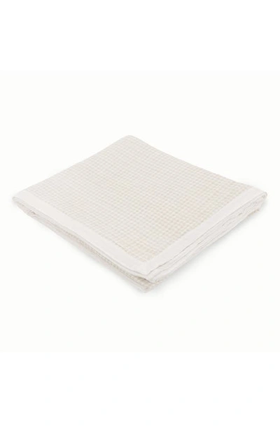 Little Unicorn Cotton Muslin Quilted Throw In Tan Gingham