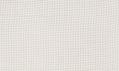 Little Unicorn Cotton Muslin Quilted Throw In Tan Gingham