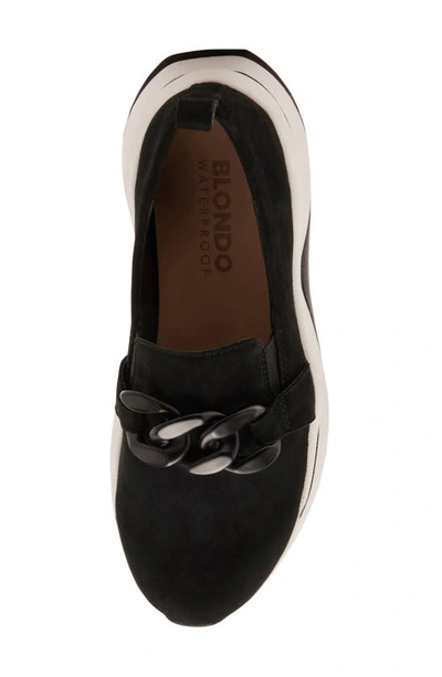 Shop Blondo Melody Waterproof Slip-on Sneaker In Black Nubuck