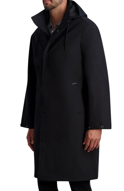 Shop Karl Lagerfeld Lightweight Oversize Coat In Black
