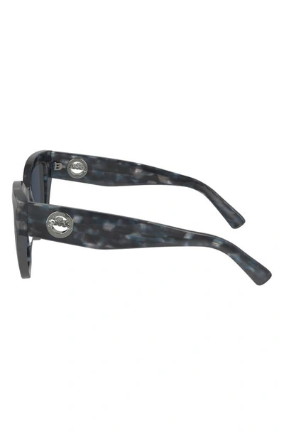 Longchamp 55mm Butterfly Sunglasses In Textured Blue