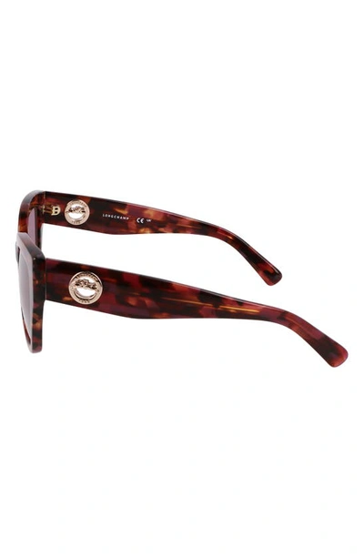 Longchamp 55mm Butterfly Sunglasses In Textured Red