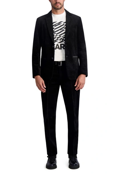 Shop Karl Lagerfeld Stretch Corduroy Sport Coat In Black