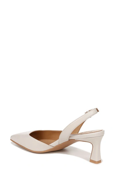 Naturalizer Dalary Slingback Pumps In Satin Pearl Leather
